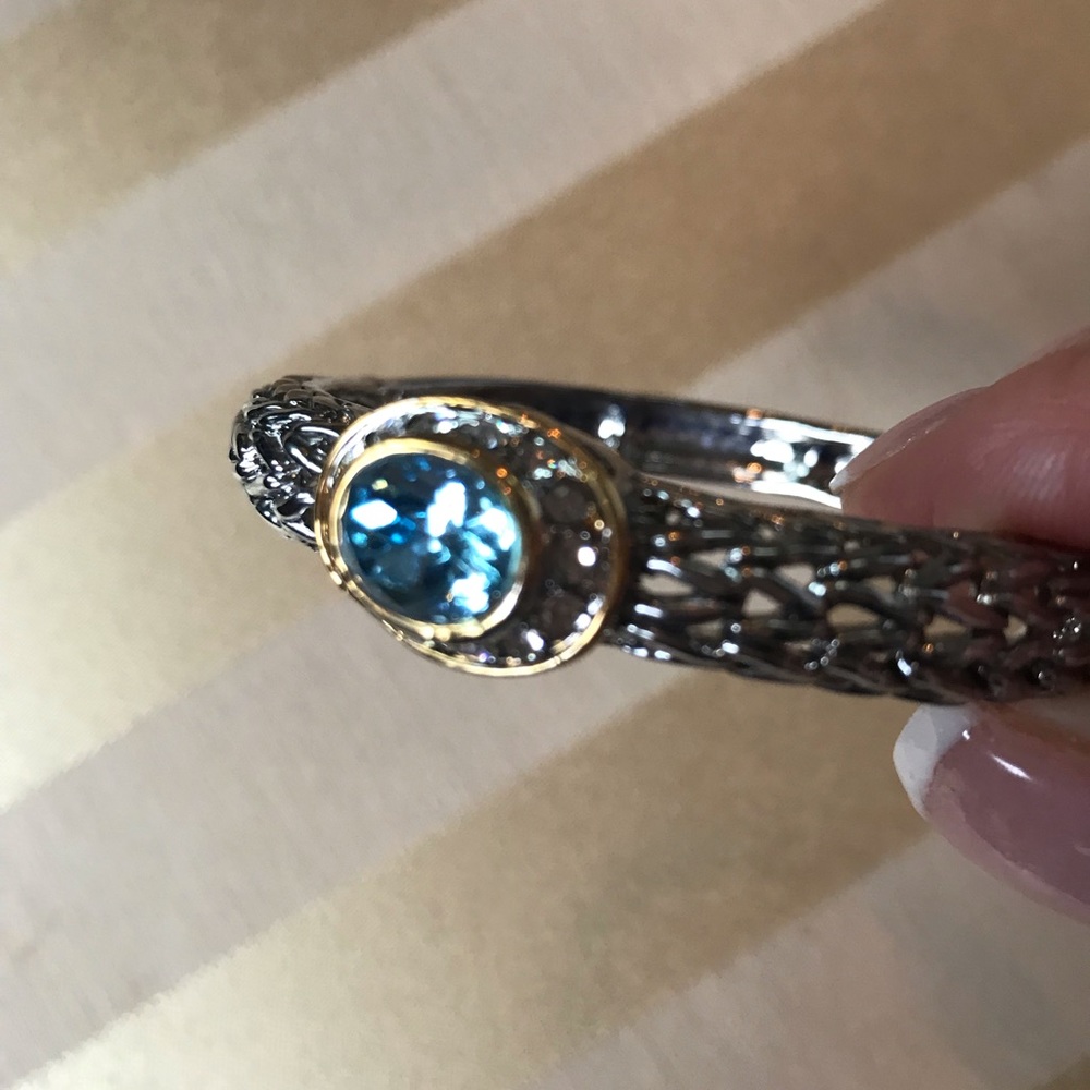 Silver and gold tone bracelet